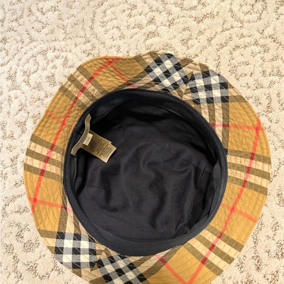 Burberry Tan Plaid Bucket Hat - Picture 4 of 6